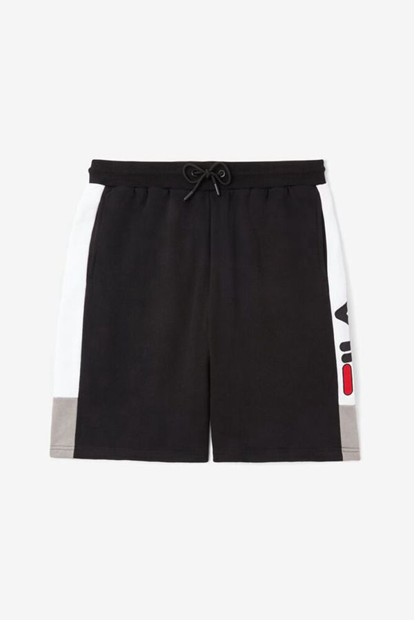 Fila Roy Men's Shorts - Black/White/Grey,NZ 936-32074